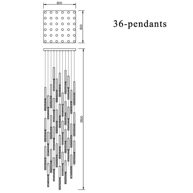 Modern gold & clear decorbites crystal led chandelier living room