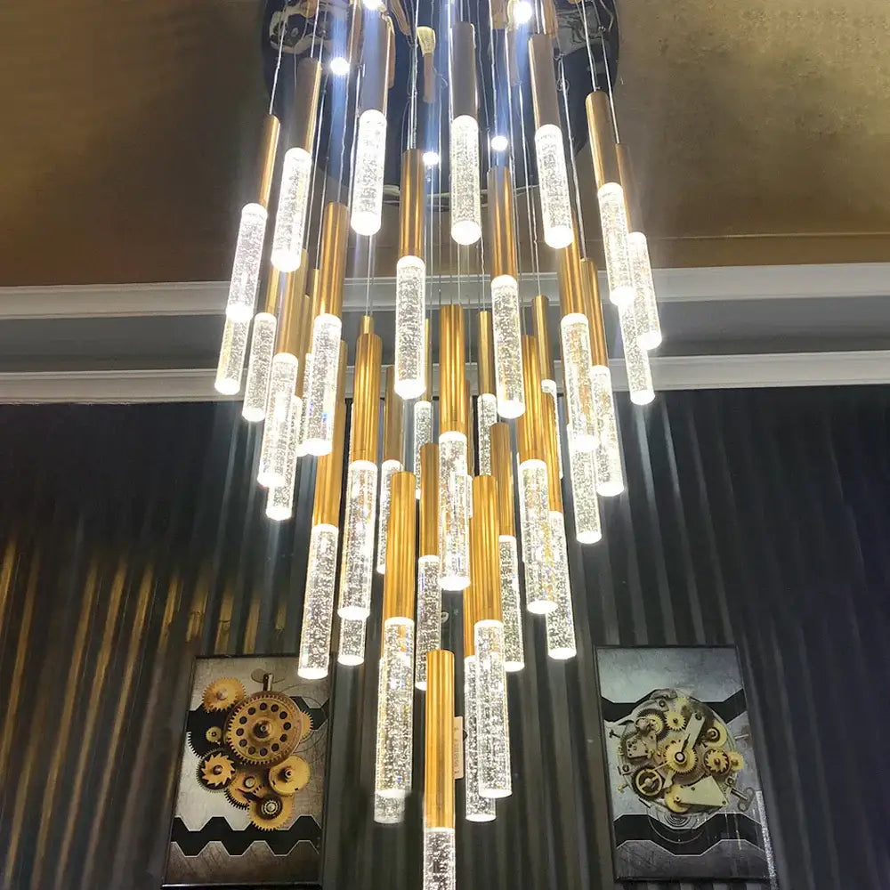 Modern gold & clear decorbites crystal led chandelier living room
