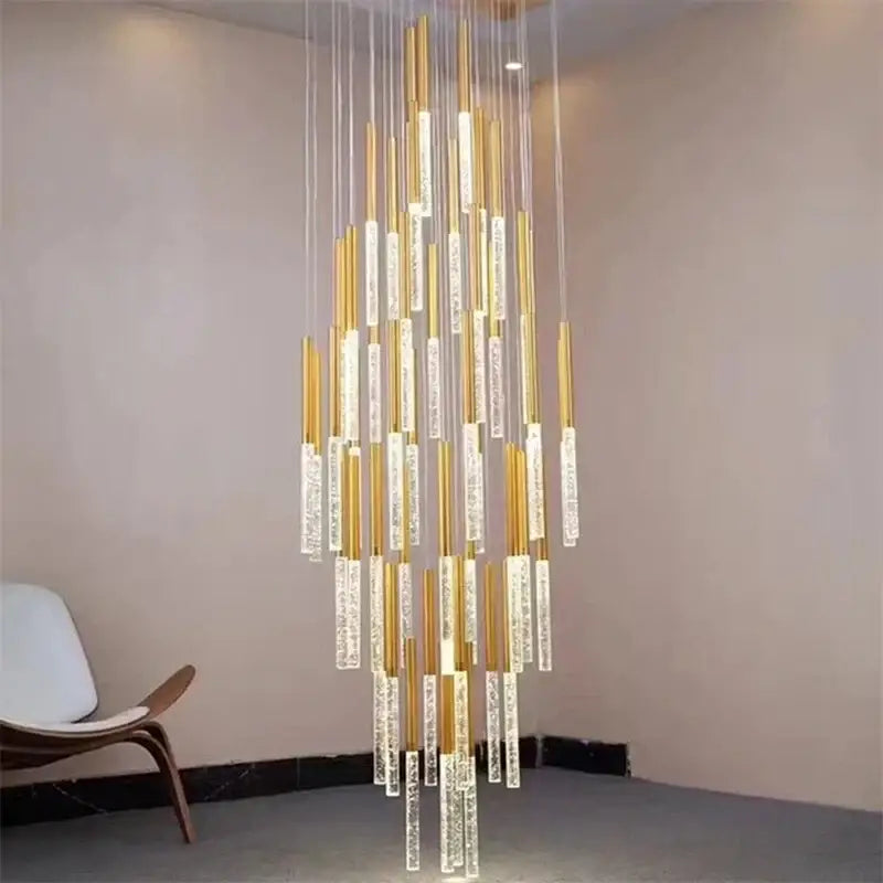 Modern gold & clear decorbites crystal led chandelier living room