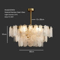 Modern gold cloudy glass chandeliers for living room lighting