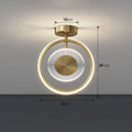 Modern gold concentric led ceiling light living room decorbites led