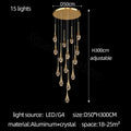 Modern gold crystal bubble chandelier for dining room teardrop pendant