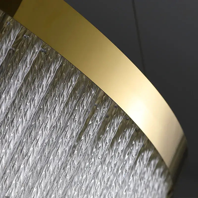Modern gold crystal ceiling chandelier dining room pendant light