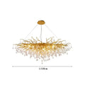 Modern gold crystal ceiling chandelier living room branch design