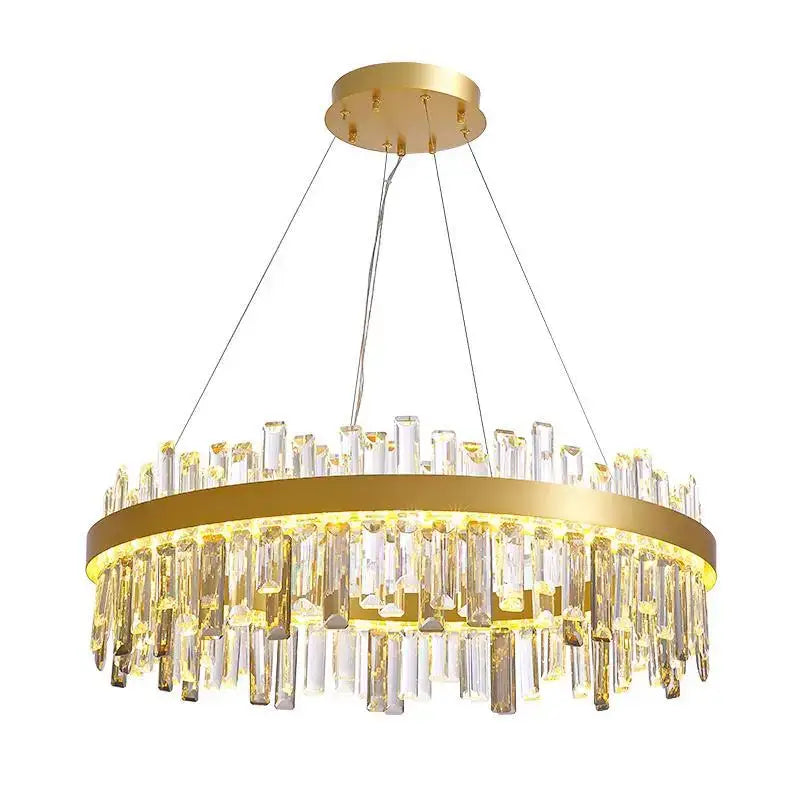 Modern gold crystal ceiling chandelier living room hanging lamp