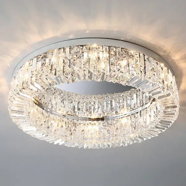 Modern gold crystal chandelier – dining room ceiling light