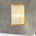 Modern gold crystal cuboid wall sconce light bedroom glass lamp