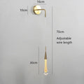 Modern gold crystal droplet wall lamp living room sconce