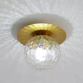 Modern gold crystal entrance ceiling lamp for balcony and hallway