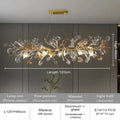 Modern gold crystal leaf branch chandelier dining room light