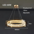 Modern gold crystal led ceiling chandelier bedroom light
