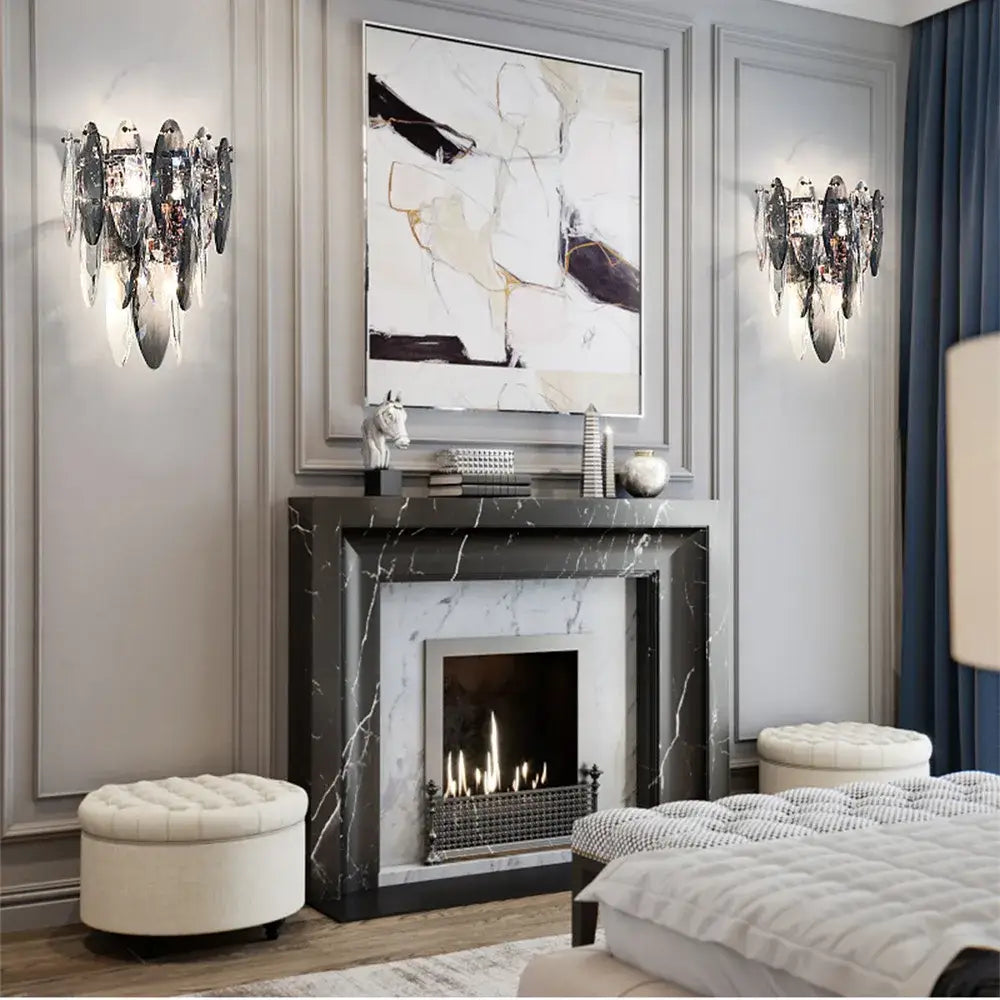 Modern gold crystal led ceiling chandelier dining room pendant light