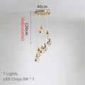 Modern gold crystal led ceiling chandelier for dining room