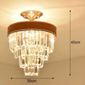 Modern gold crystal led ceiling chandelier for dining room