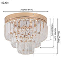 Modern gold crystal led ceiling chandelier for dining room