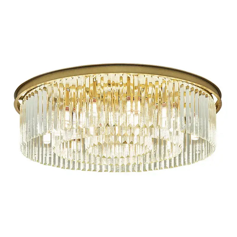 Modern gold crystal led ceiling chandelier for living room