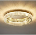 Modern gold crystal led ceiling chandelier – living room lighting