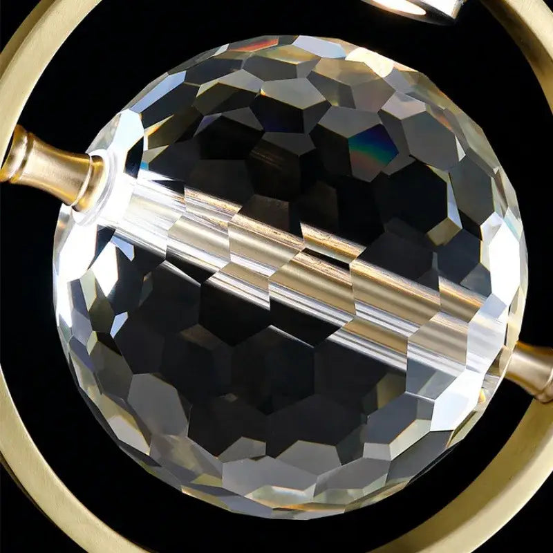Modern gold crystal led ceiling lamp dining room pendant lights