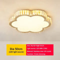 Modern gold crystal led ceiling light bedroom moon and star design