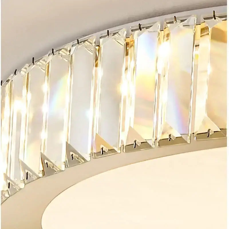 Modern gold crystal led ceiling light bedroom moon and star design