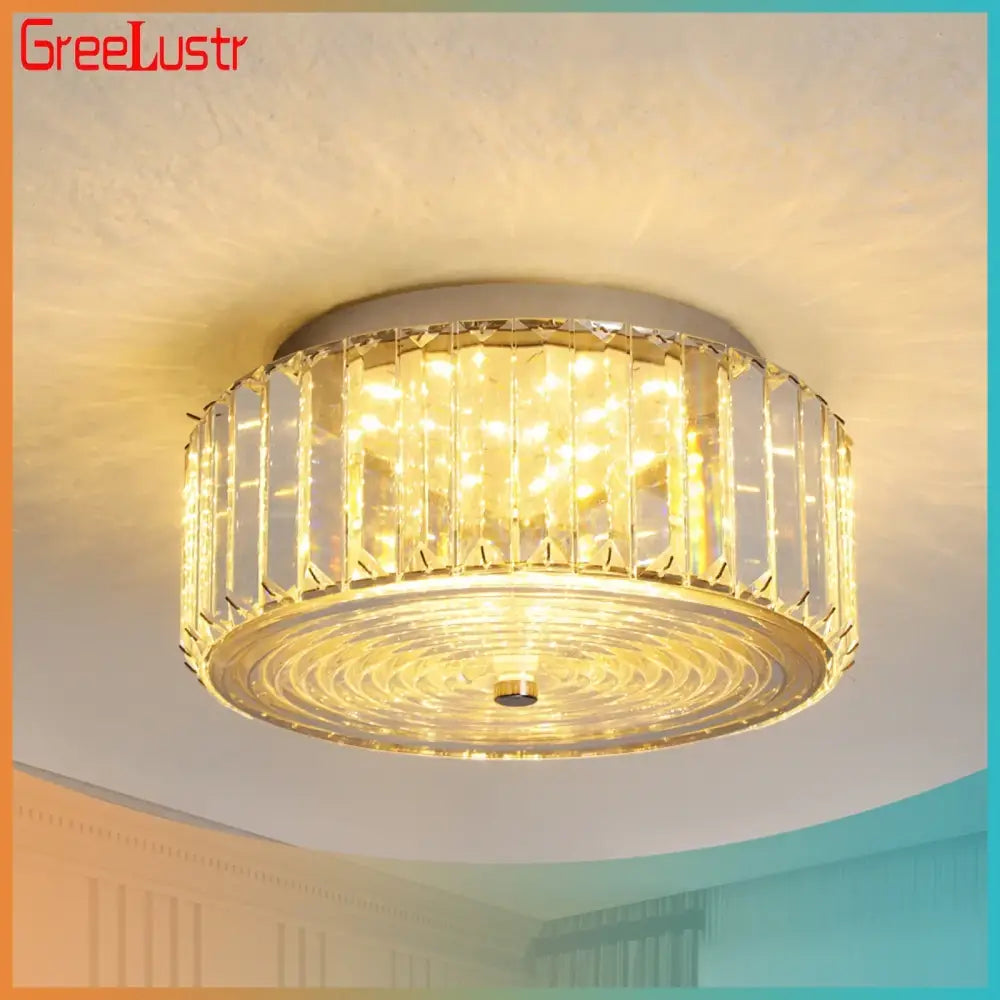 Modern gold crystal led ceiling light dining room chandelier