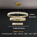 Modern gold crystal led chandelier dining room pendant light