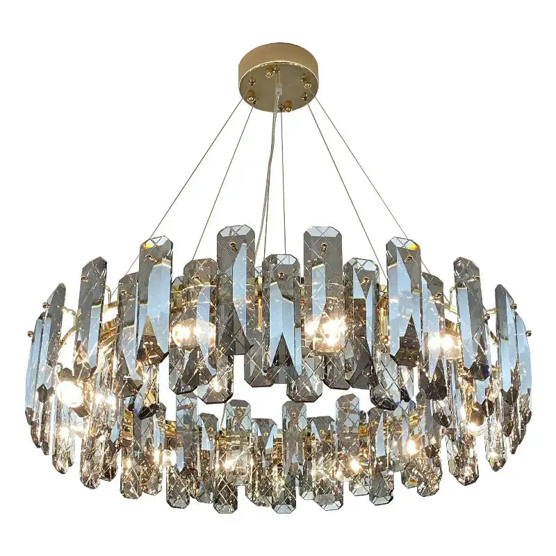 Modern gold crystal led chandelier living room light