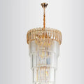 Modern gold crystal led pendant chandelier dining room