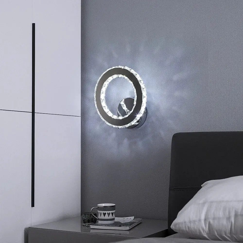 Modern gold crystal led wall lamp bedroom sconce decorbites crystal led