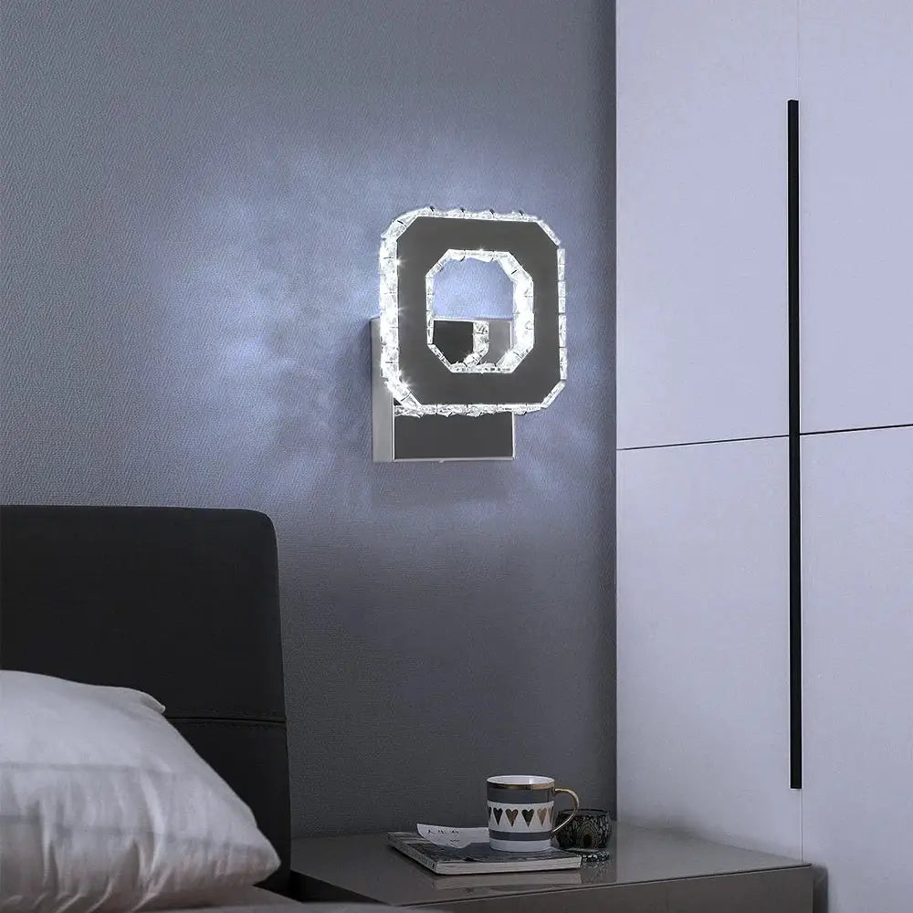 Modern gold crystal led wall lamp bedroom sconce decorbites crystal led