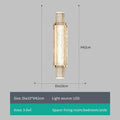 Modern gold crystal led wall sconce bedroom glass rod light