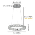 Modern gold crystal möbius strip pendant chandelier dining room