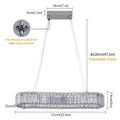 Modern gold crystal oval led chandelier for living room
