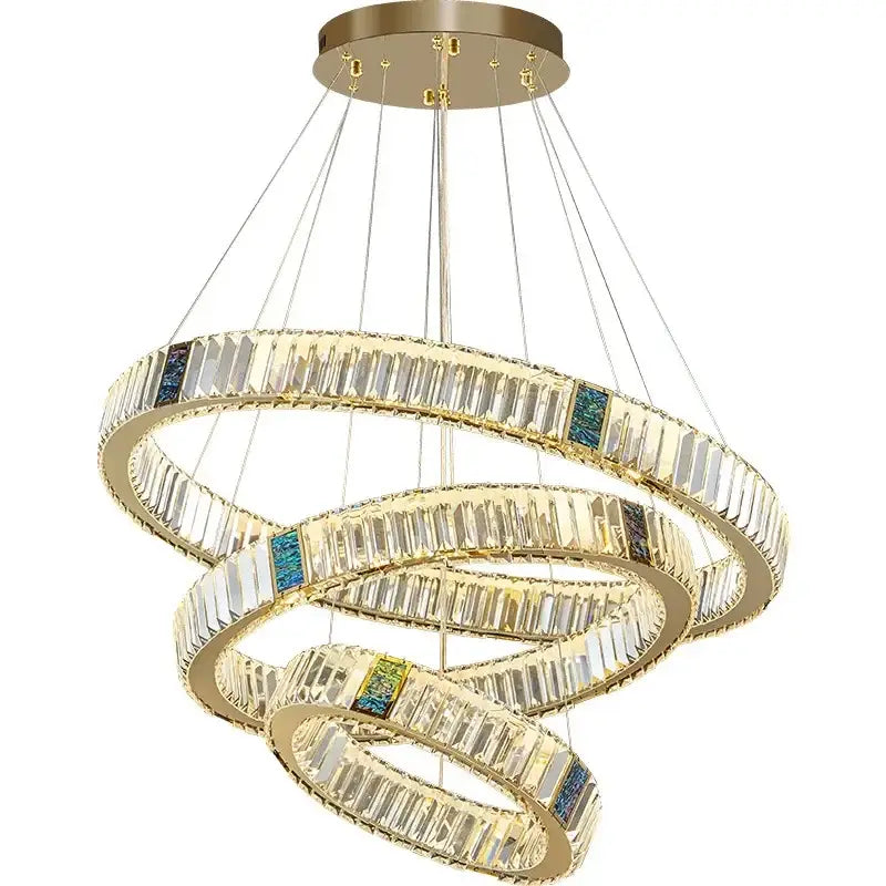 Modern gold crystal pendant chandelier led dining room light
