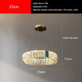 Modern gold crystal round ceiling chandelier for dining room