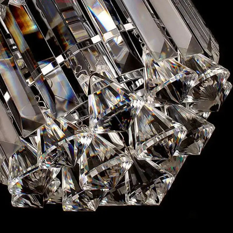 Modern gold crystal round ceiling lights for luxe living room