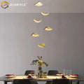 Modern gold crystal sand staircase chandelier dining room light