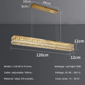 Modern gold crystal steel led pendant light for dining room