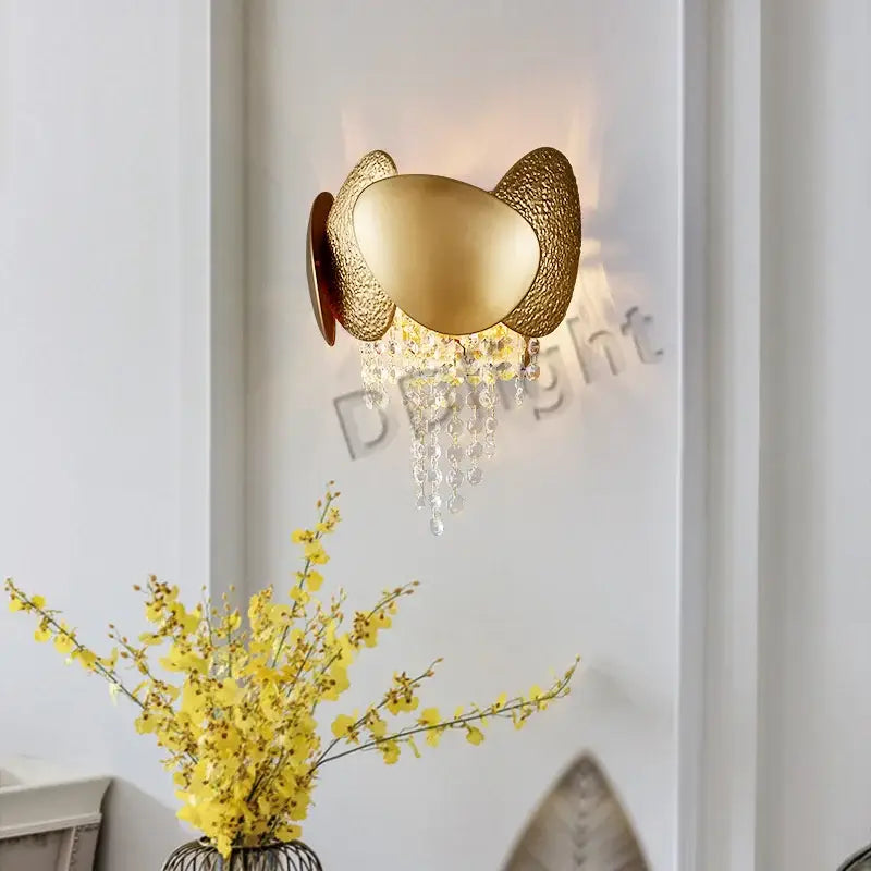 Modern gold crystal tassels led pendant chandelier for dining room