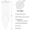 Modern gold crystal teardrop chandelier staircase living room light