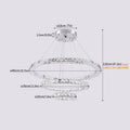 Modern gold crystal triangle chandelier for living room