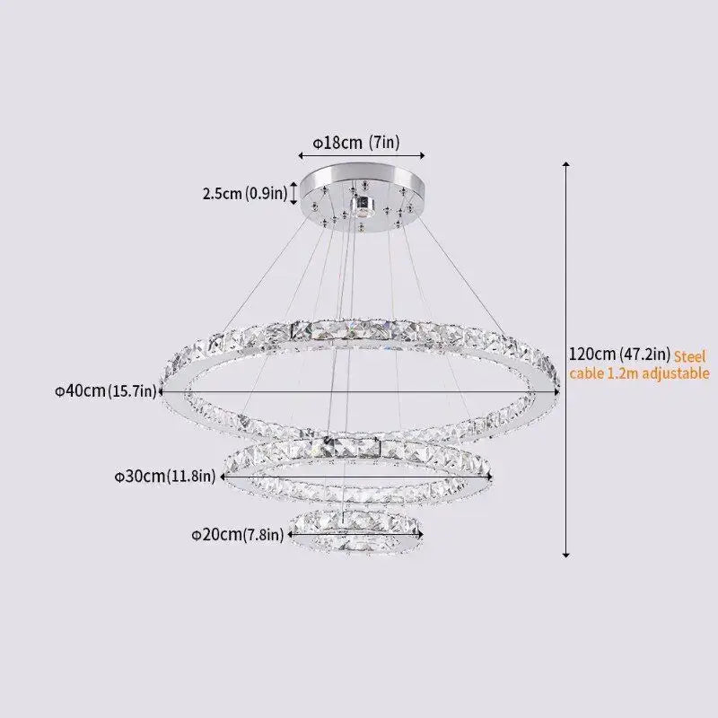 Modern gold crystal triangle chandelier for living room