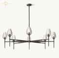 Modern gold crystal tulip chandelier pendant light dining room