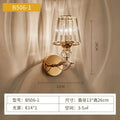 Modern gold crystal wall lamp bedroom faceted sconce