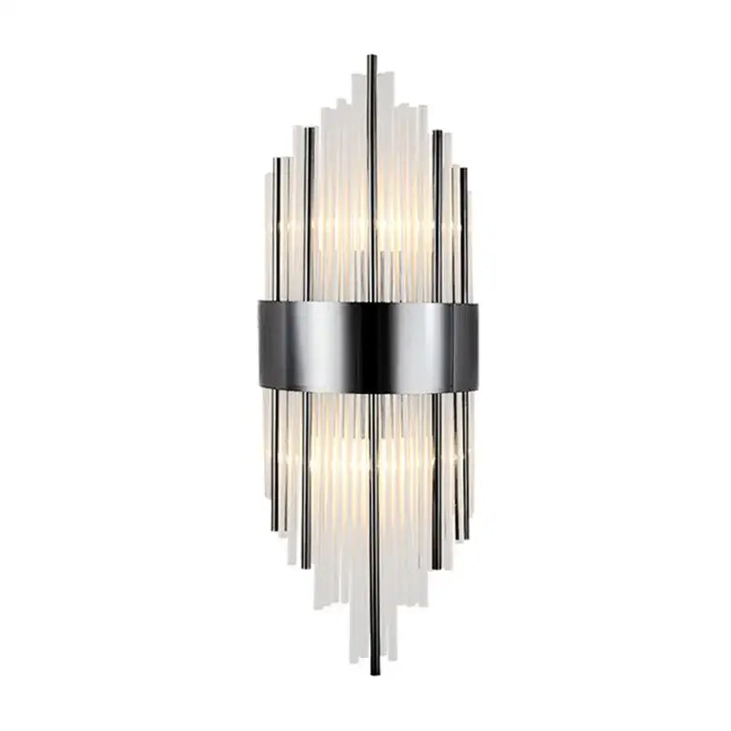 Modern gold crystal wall lamp living room glass sconce