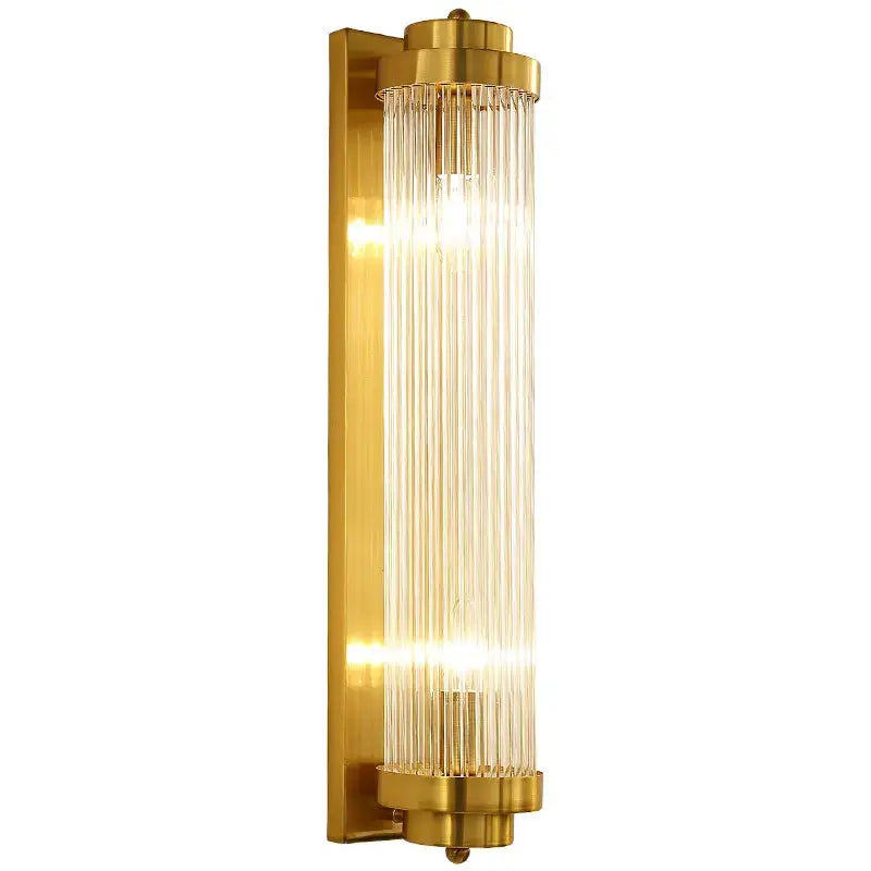 Modern gold crystal wall sconce lamp bedroom glass lighting