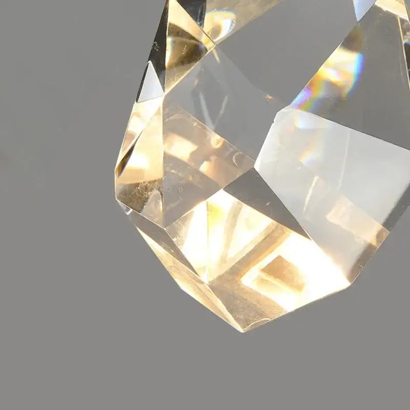 Modern gold crystal wall sconce light living room pendant fixture