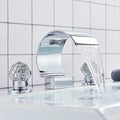Modern gold crystal waterfall basin faucet bathroom sink tap