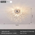 Modern gold dandelion crystal led ceiling light for living room