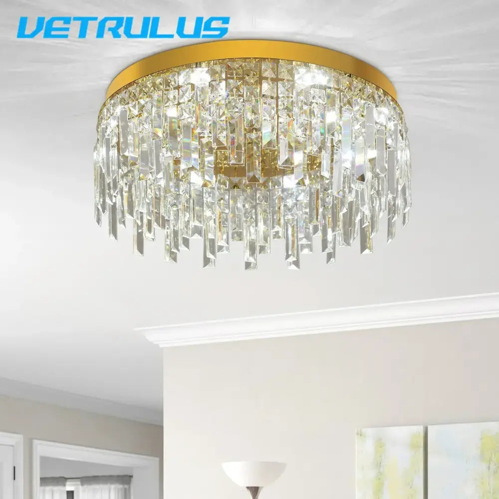 Modern gold decorbites crystal ceiling chandelier for dining room